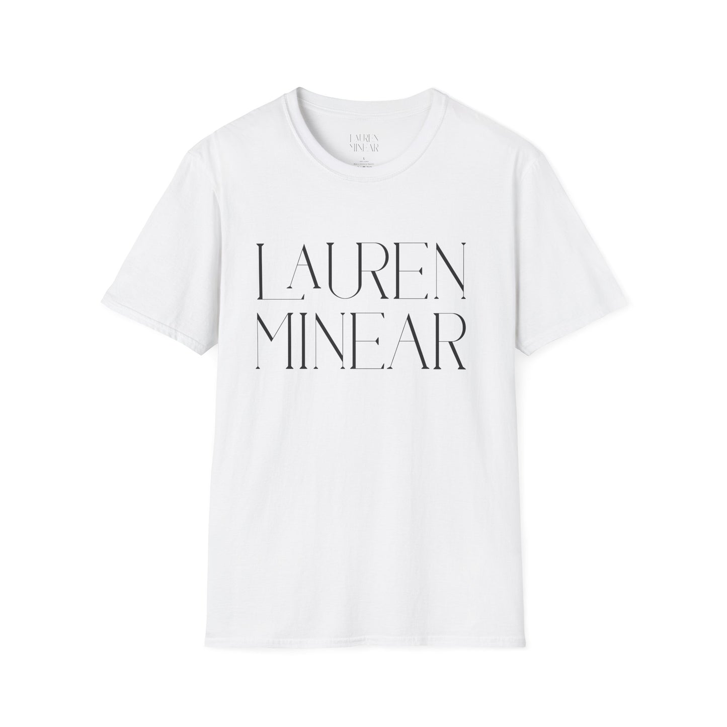 "Lauren Minear" Logo T-Shirt ("Just wanna be alright" lyric on the back)