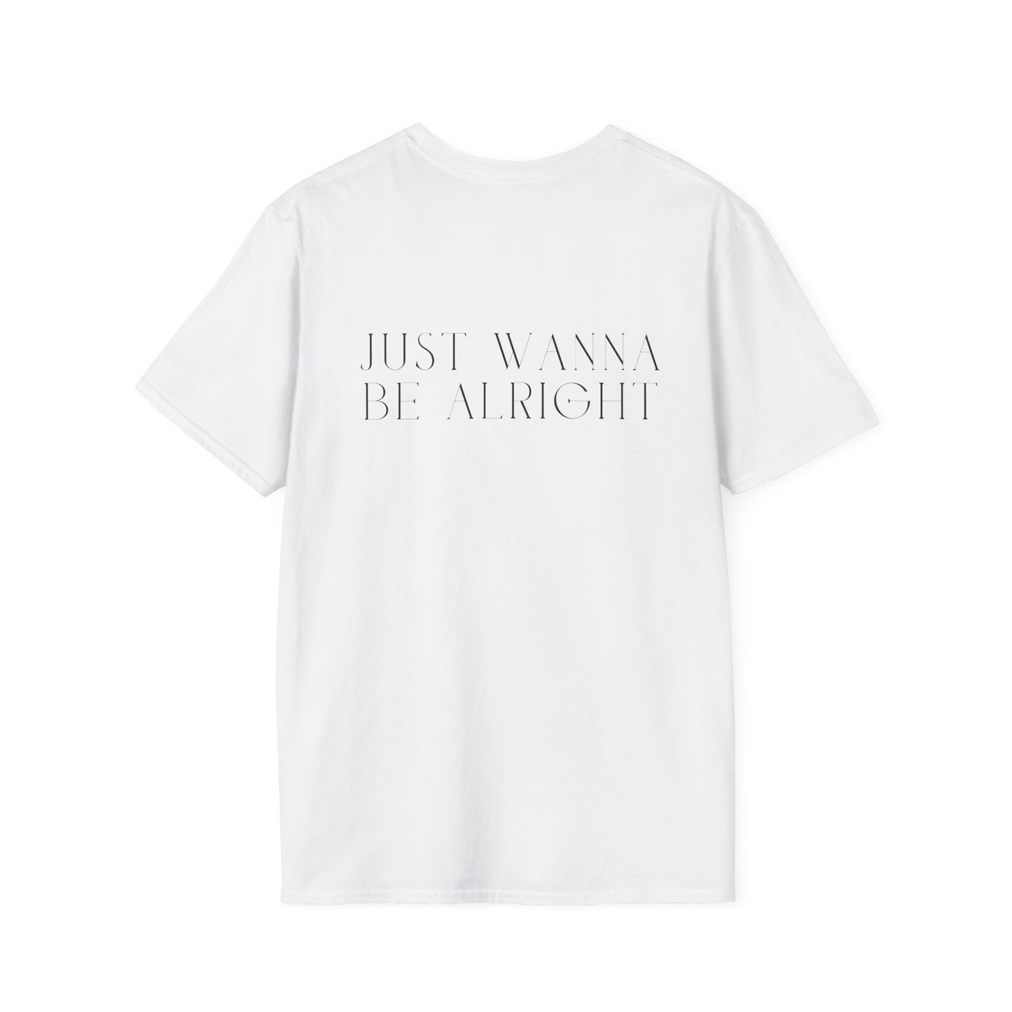 "Lauren Minear" Logo T-Shirt ("Just wanna be alright" lyric on the back)