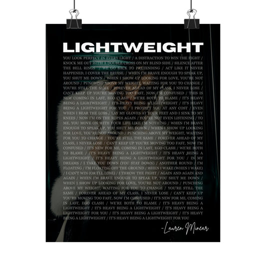 "Lightweight" Lyric Poster