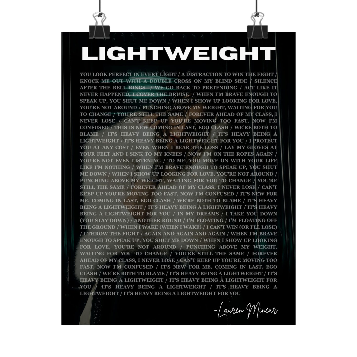 "Lightweight" Lyric Poster