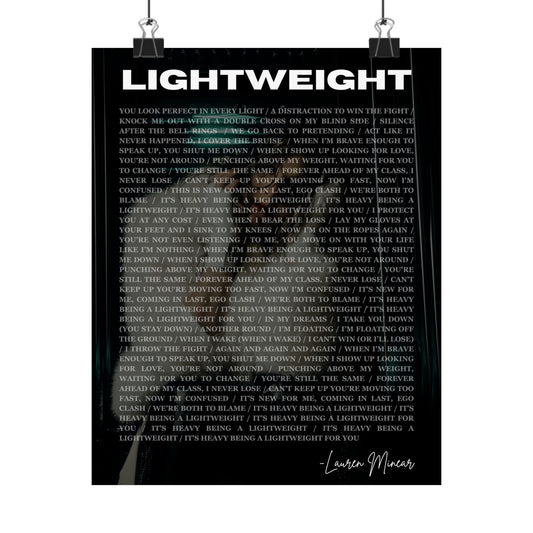 "Lightweight" Lyric Poster