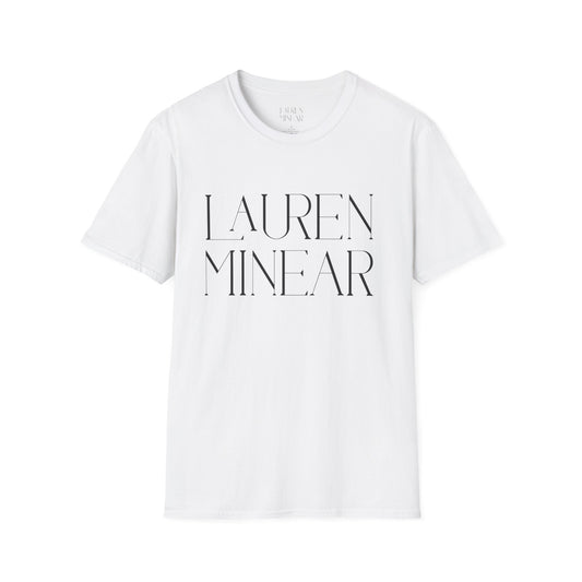 "Lauren Minear" Logo T-Shirt ("Just wanna be alright" lyric on the back)