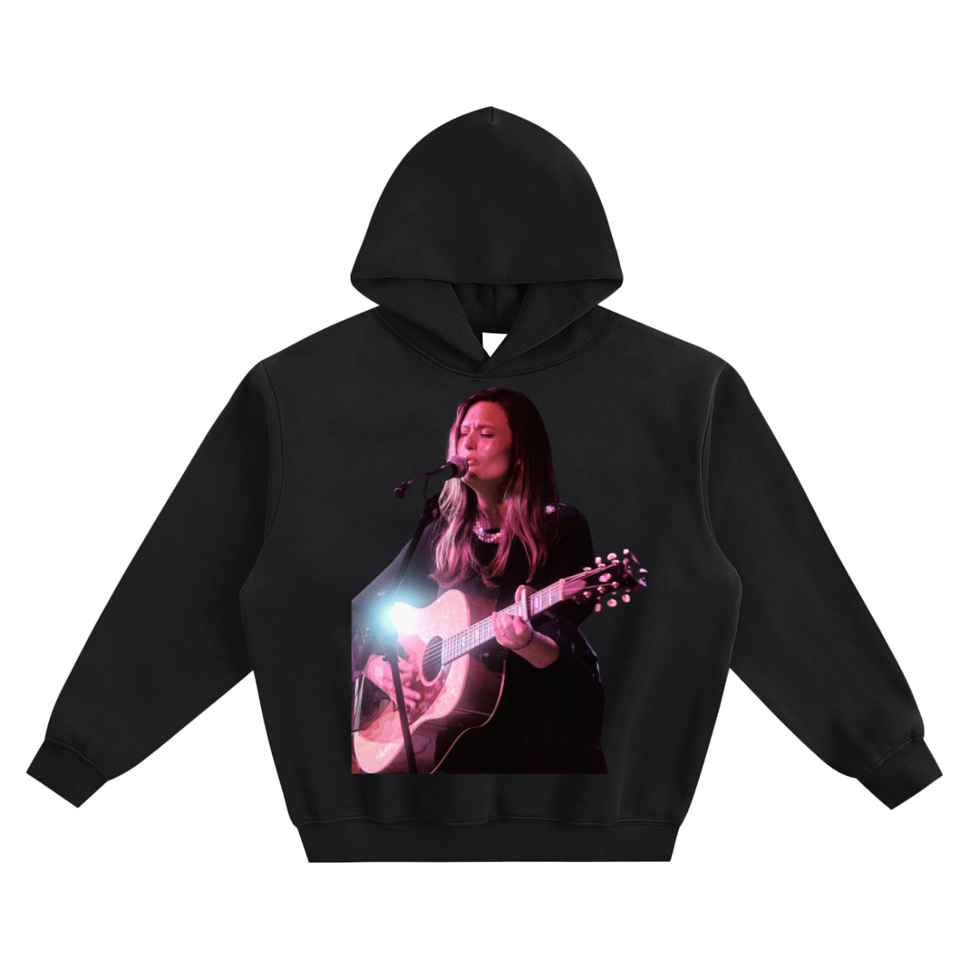 Lauren Minear Fleeced Boxy Hoodie (Back Logo) w/ Exclusive photography by Val Terranova
