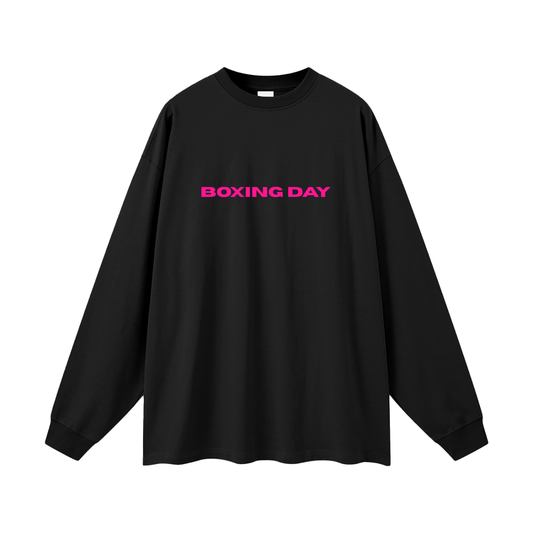 Boxing Day Oversized Unisex Long Sleeve T-Shirt w/ Hand-drawn Design by Tabetha Baldwin